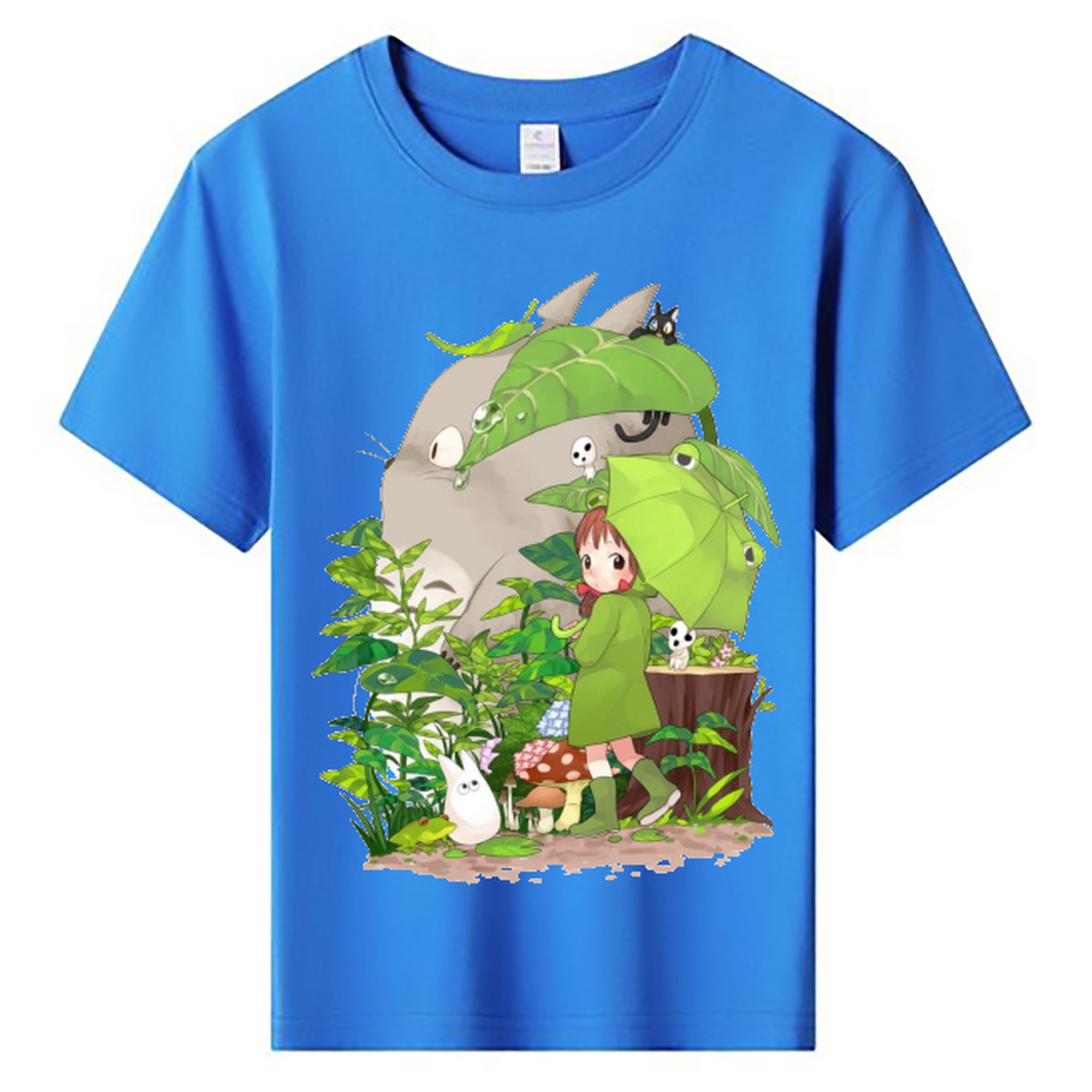 （画像用） となりのトトロ 草壁メイ 草壁サツキ My Neighbor Totoro Satsuki Kusakabe Mei Kusakabe 綿100％キッズTシャツ（フロントプリント）